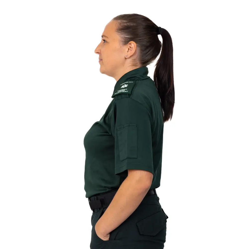 Unisex Green Wicking Polo Shirt