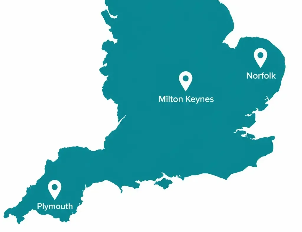 Areas We Cover Map